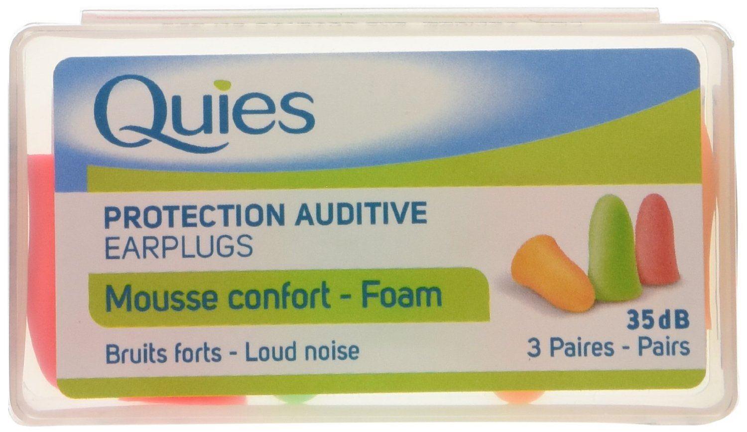 Quies Earplug Foam Fluo 3 pairs Health Supply