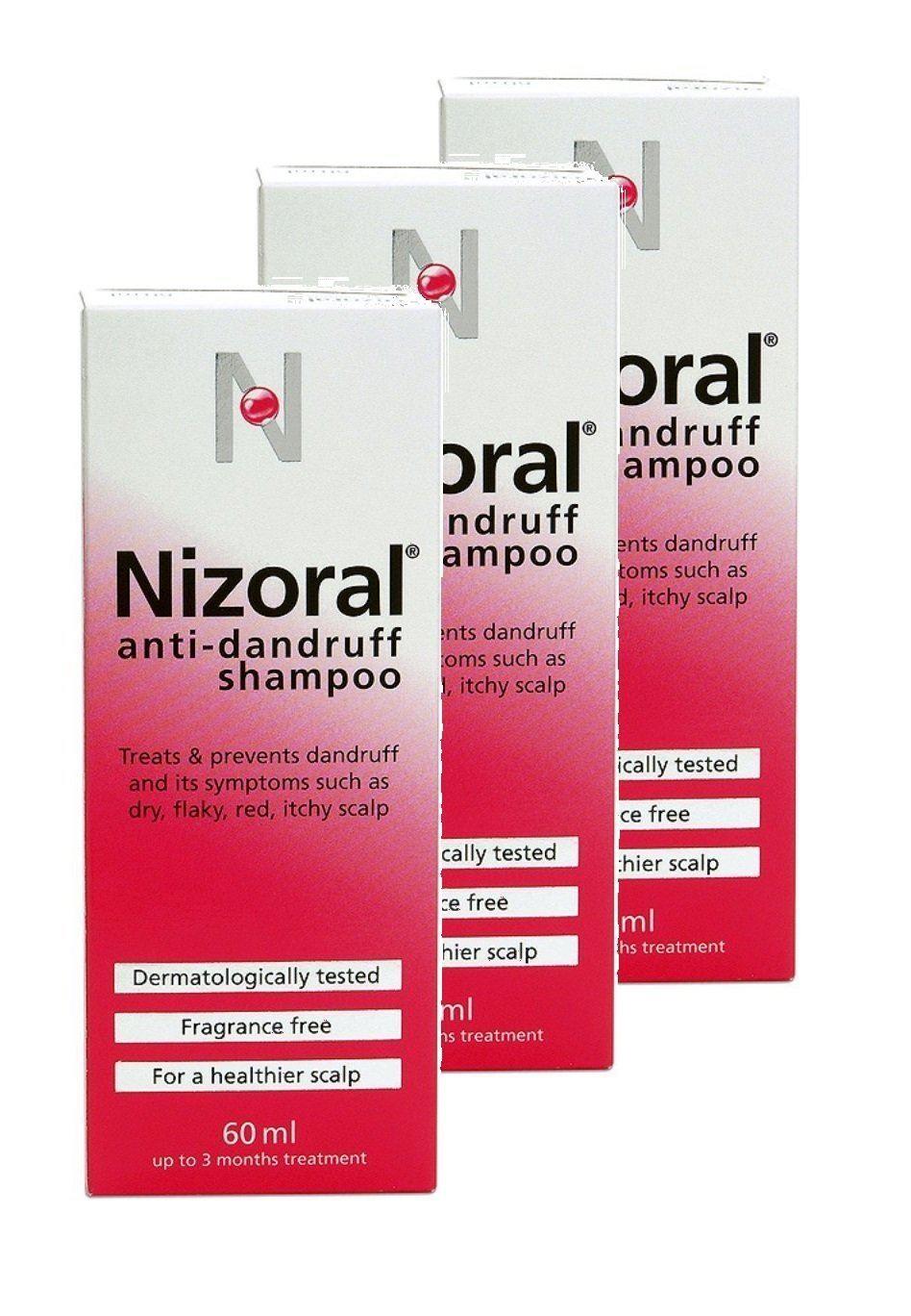Nizoral Anti Dandruff Shampoo 60 ml x 3 pack Health Supply